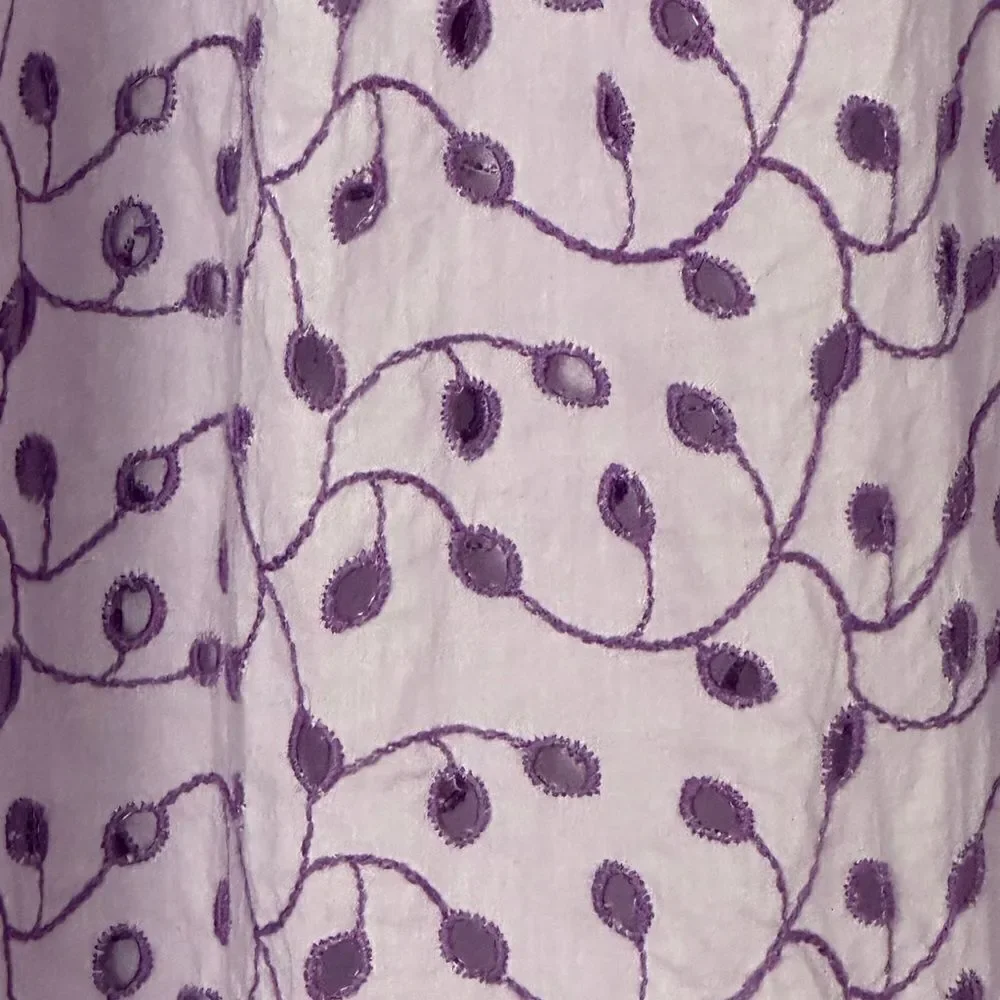 Momoni Zelda Maxi Skirt in Lilac Eyelet| Size 8 - Picture 7 of 10
